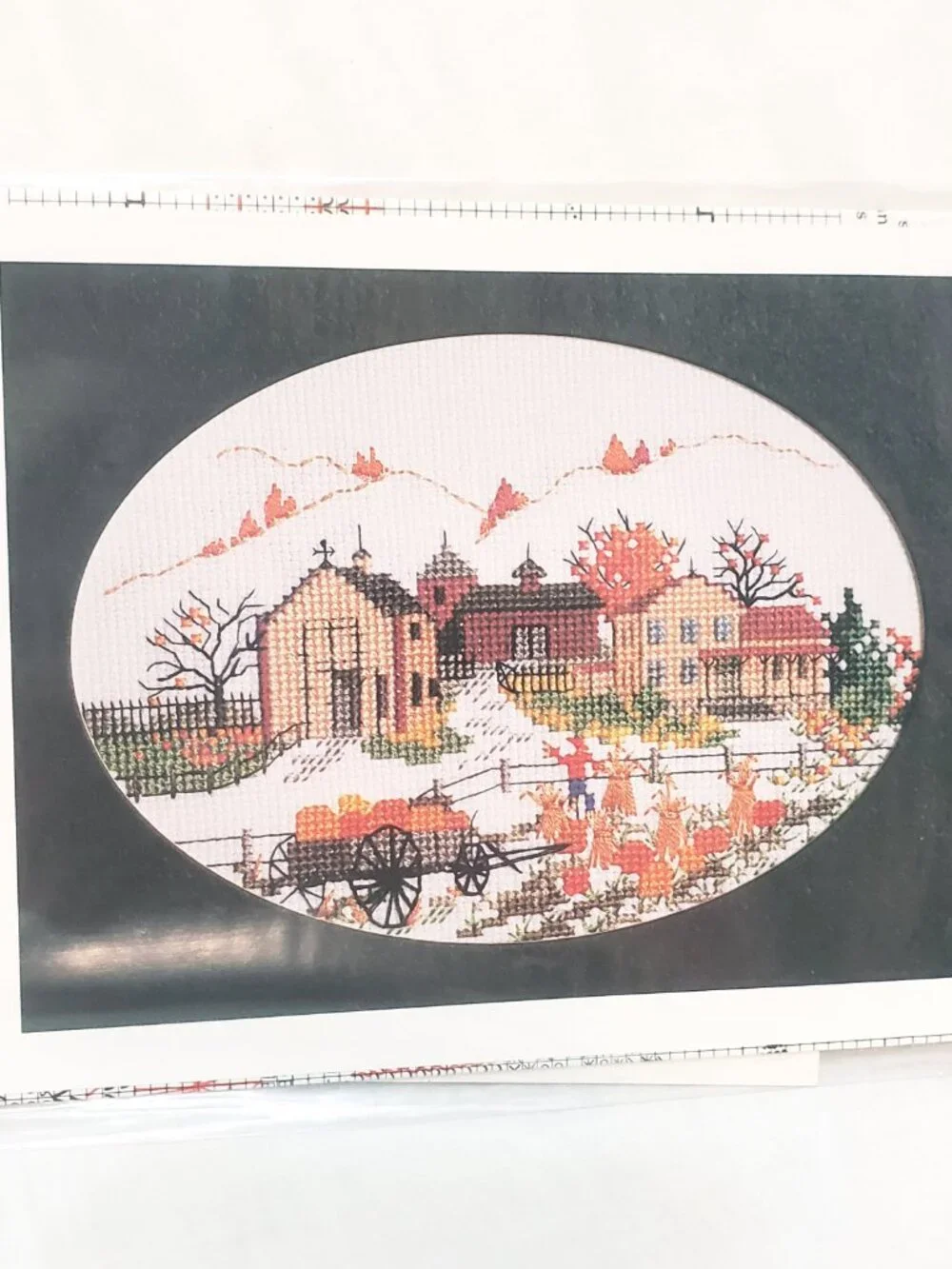 Farm Country Autumn Pumpkins Barn House Cross Stitch Pattern 1986 Judith M Kirby